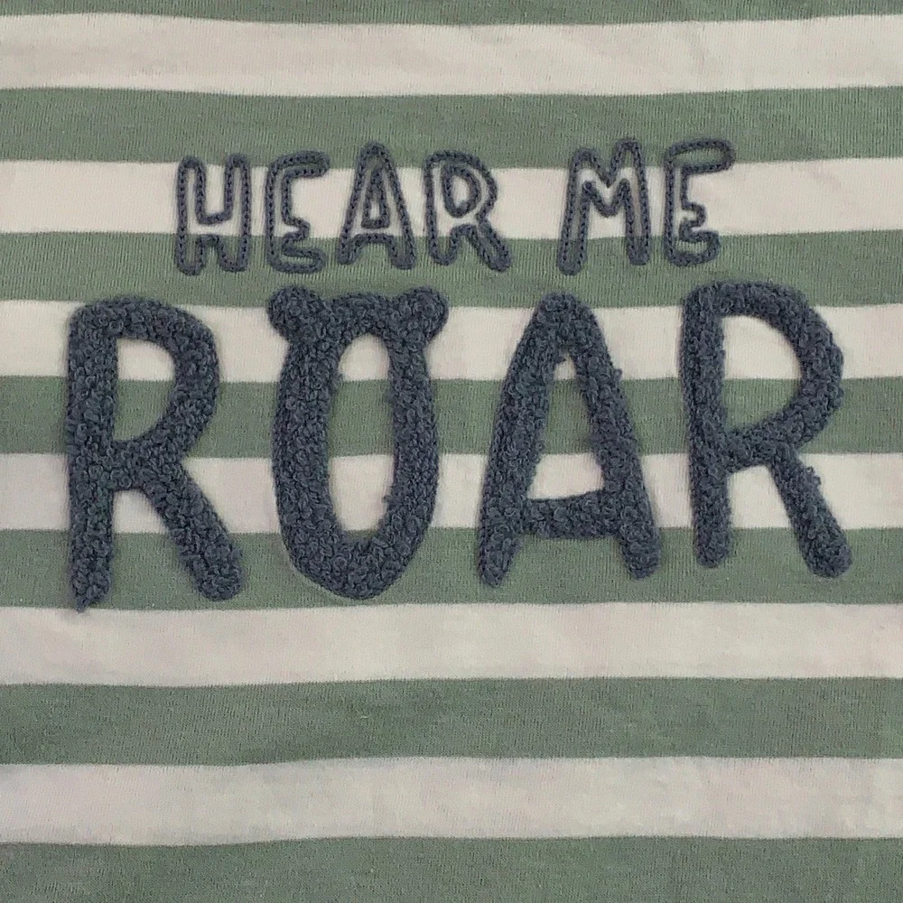 Carter's Cat & Jack Toddler 3T Green Grey Striped Henley Graphic T-Shirt Lot NWT